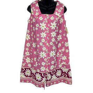 Liberty House Vintage Hawaii Pink Floral Sleeveless Dress 10 70's Mini New